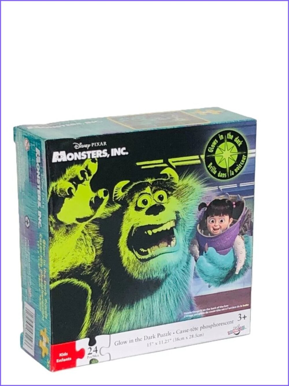 Disney Monsters Inc. 24pcs Glows in Dark Puzzle  New Sealed